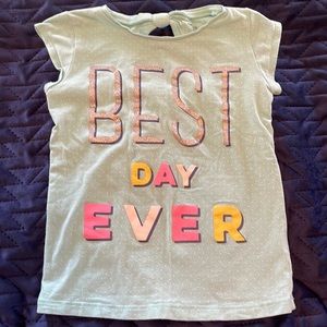 Teal Carter’s Best Day Ever Tee girls sz 5T